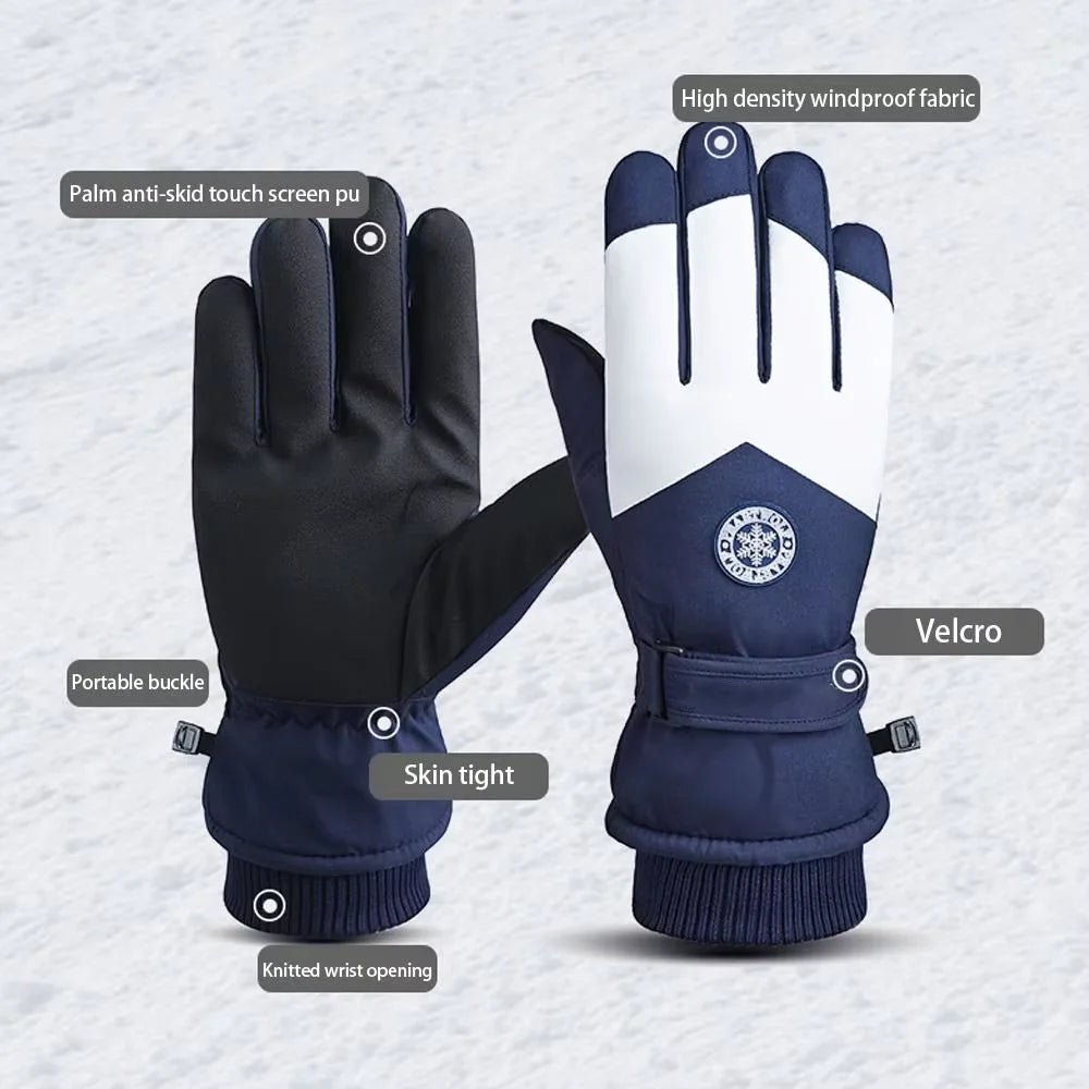 ArcticFlow Warm Winter Gloves Waterproof Non Slip Touch Screen Skiing Comfort