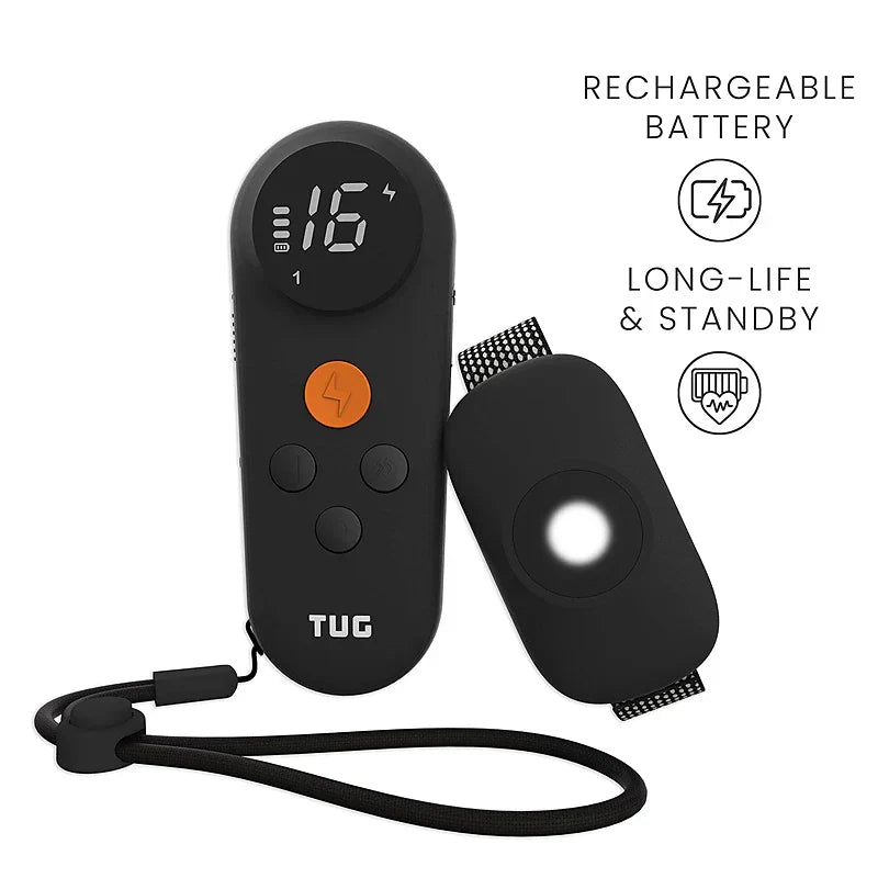 Collier de dressage pour chien TUG avec portée ultra longue et design étanche