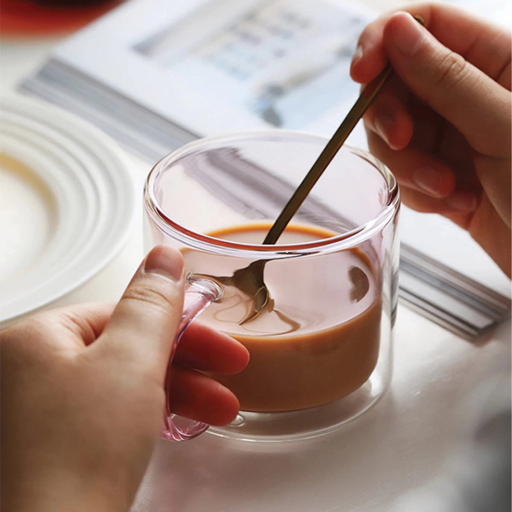 Tasse en verre ambré - Tasse à café et thé durable et résistante à la chaleur