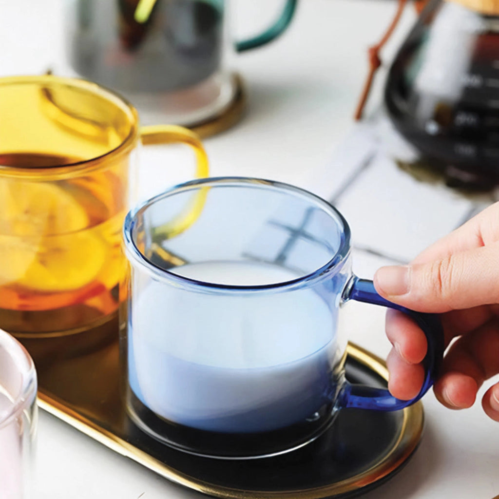 Tasse en verre ambré - Tasse à café et thé durable et résistante à la chaleur