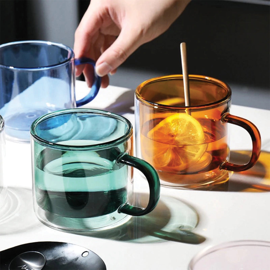 Tasse en verre ambré - Tasse à café et thé durable et résistante à la chaleur