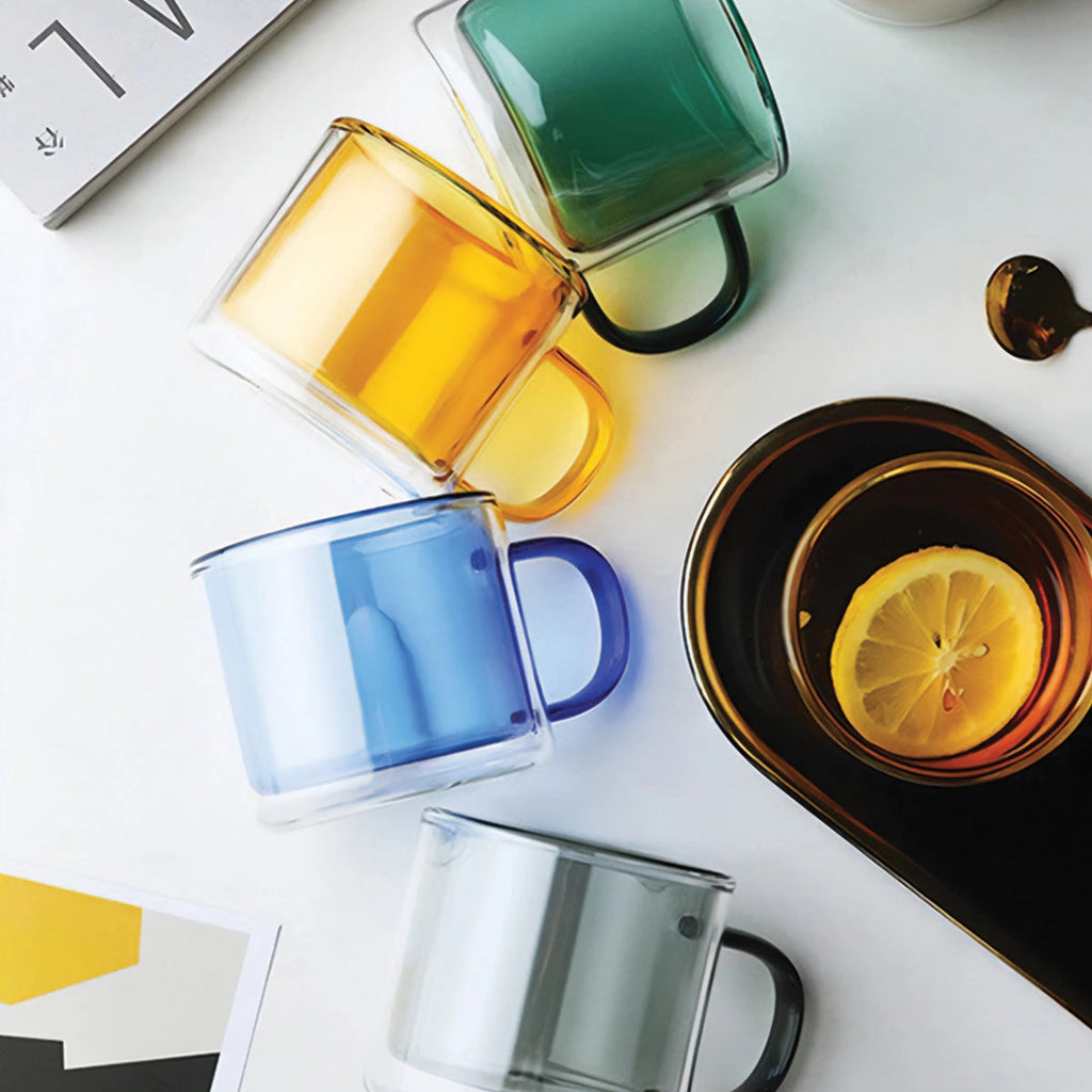Tasse en verre ambré - Tasse à café et thé durable et résistante à la chaleur