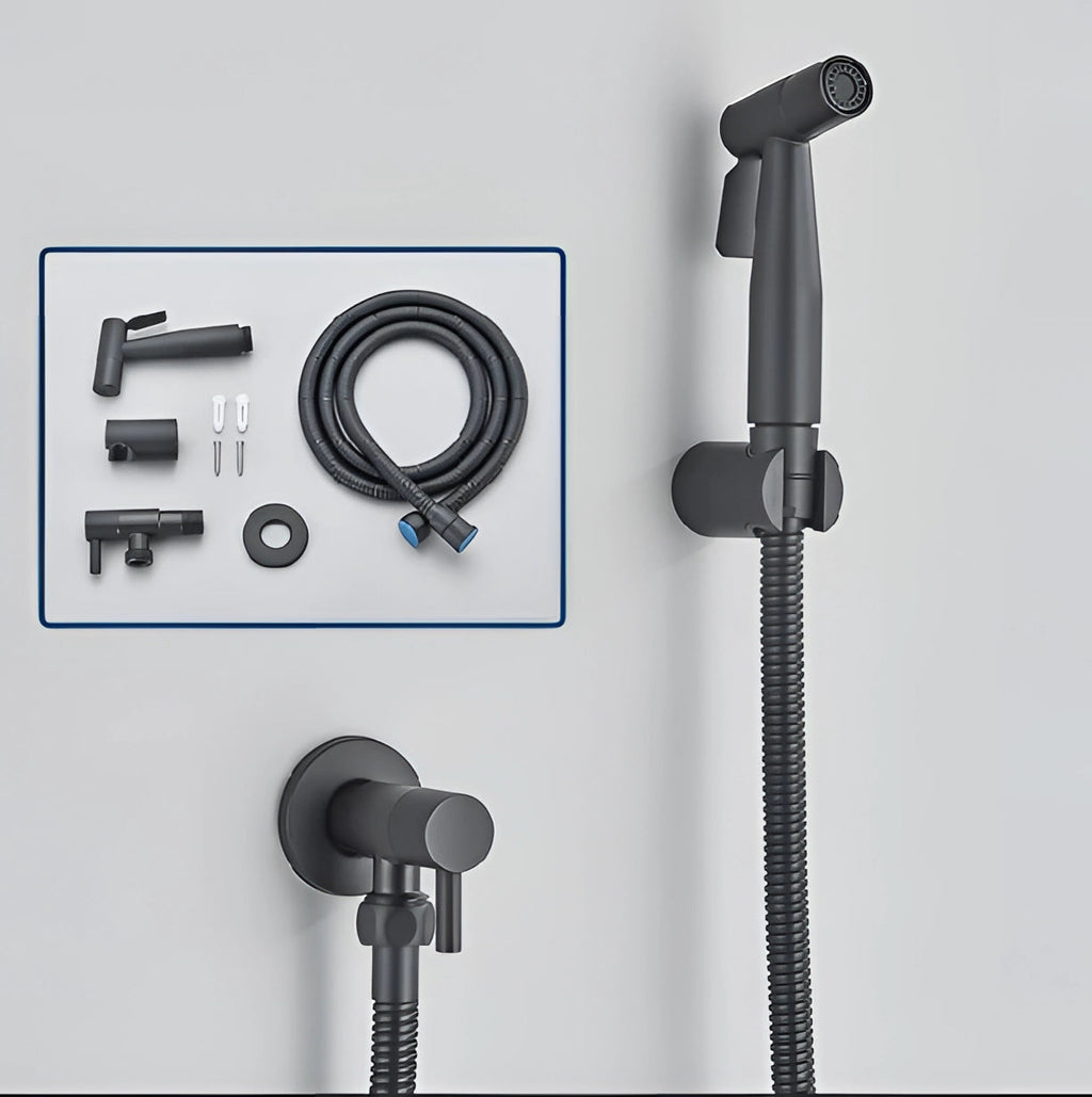 Pulvérisateur de bidet portatif moderne en acier inoxydable - Kit d'installation facile