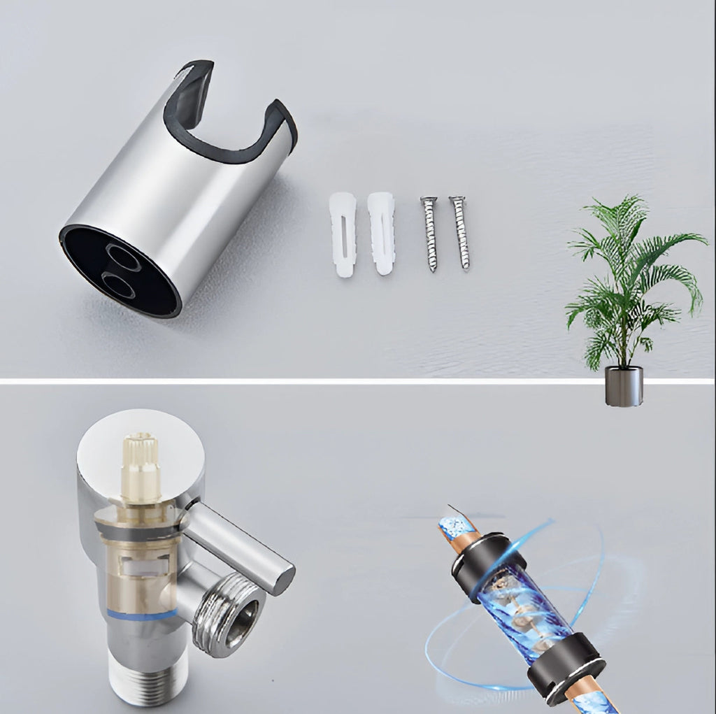 Pulvérisateur de bidet portatif moderne en acier inoxydable - Kit d'installation facile