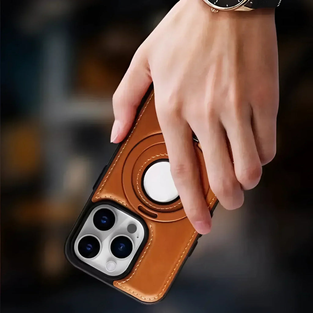 Eleganckie etui ze skóry do iPhone’a 13 z MagSafe i ochroną aparatu