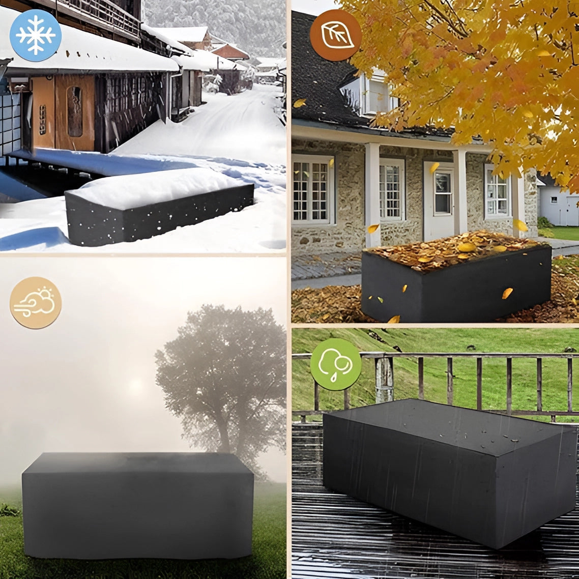 Housse de mobilier d'extérieur imperméable - Protection durable toutes saisons
