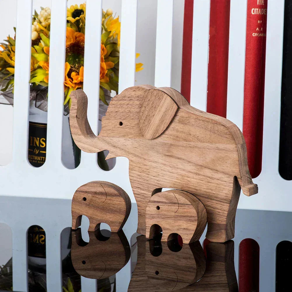 Sculpture de chien en bois avec écharpe rayée - figurine festive pour les fêtes
