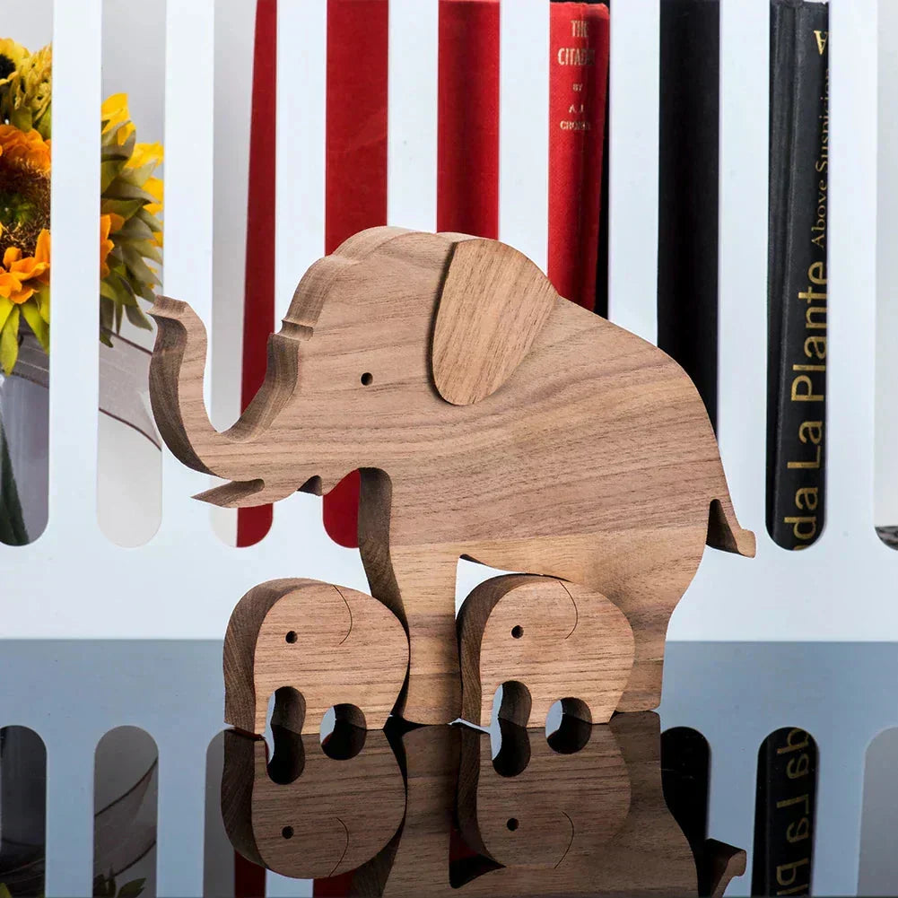 Sculpture de chien en bois avec écharpe rayée - figurine festive pour les fêtes
