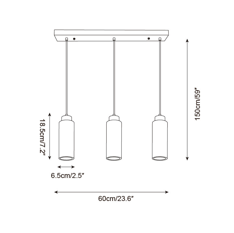 Fioden minimalistisk pendellampe — loftslampe med flere lampehoveder