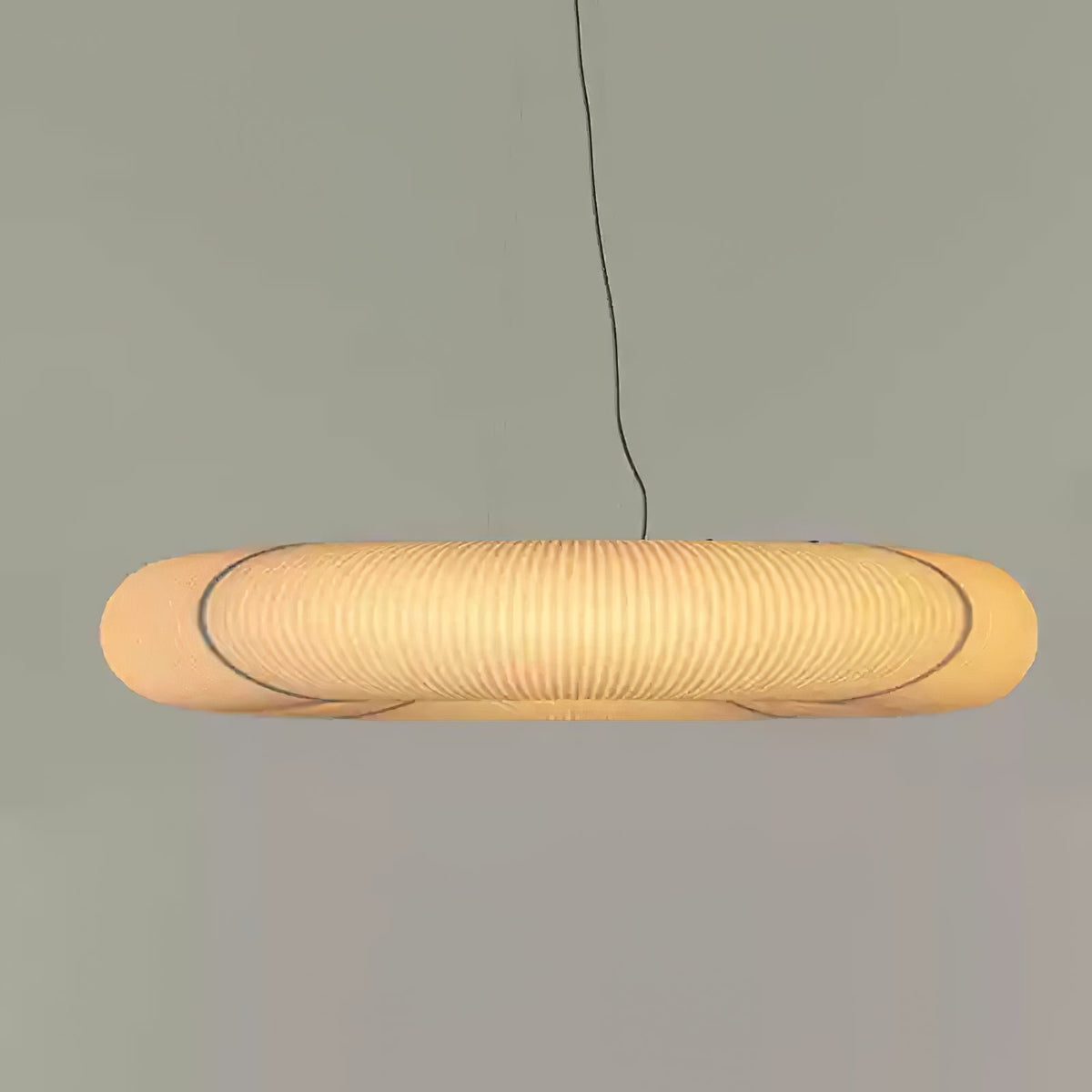 Citheis Modern Minimalist Natural Mulberry Silk Metal Pendant Lamp - Lamp Outdoor