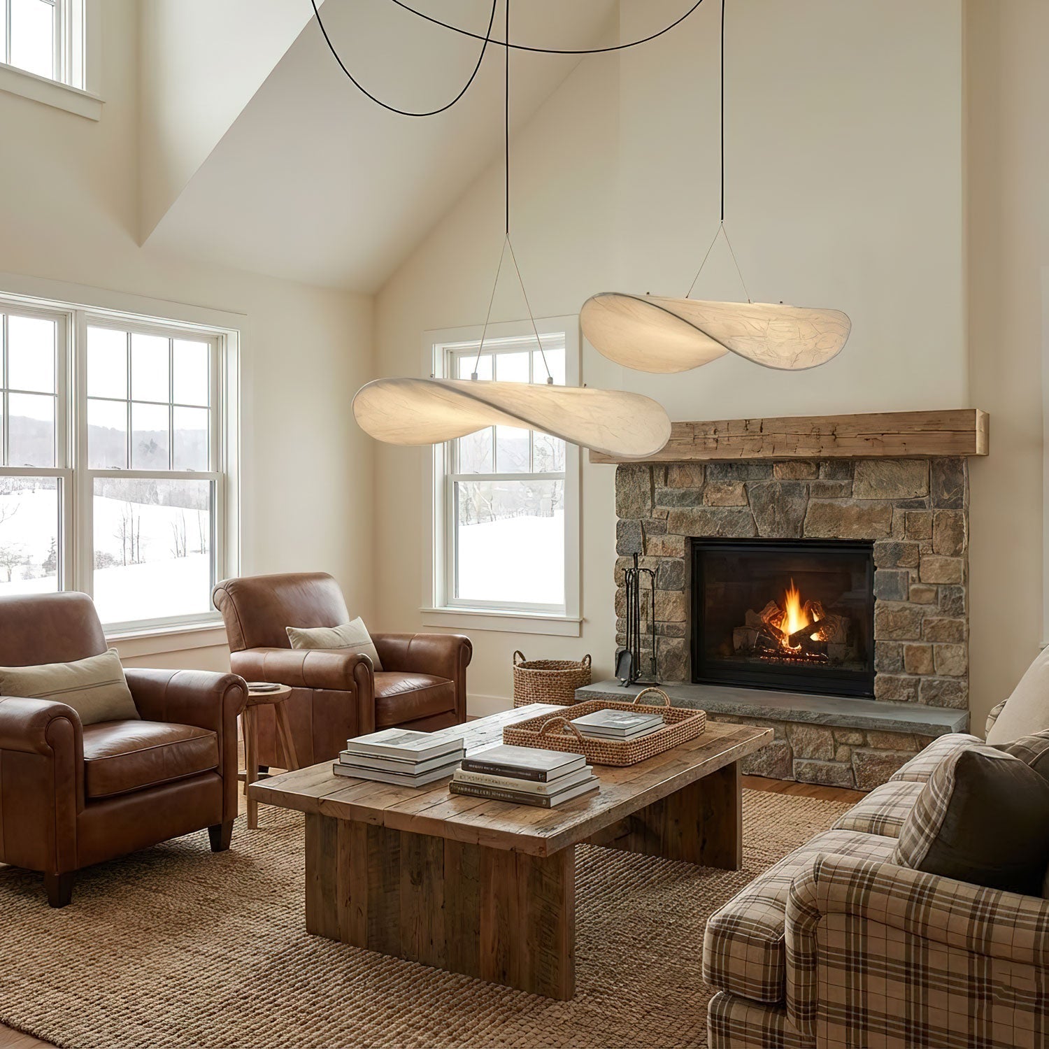 Tense Sculptural Pendant Light — Floating Silhouette & Multi Head Cluster Configuration