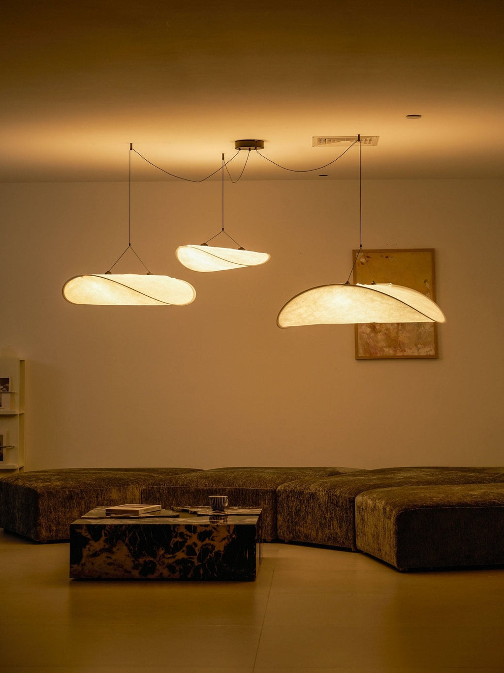 Tense Tyvek Pendant Lamp — Multi-Disc Arrangement