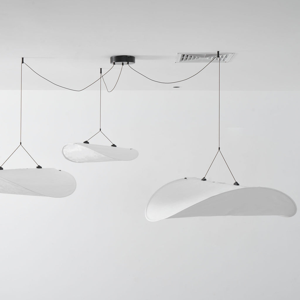 Tense Tyvek Pendant Lamp — Multi-Disc Arrangement