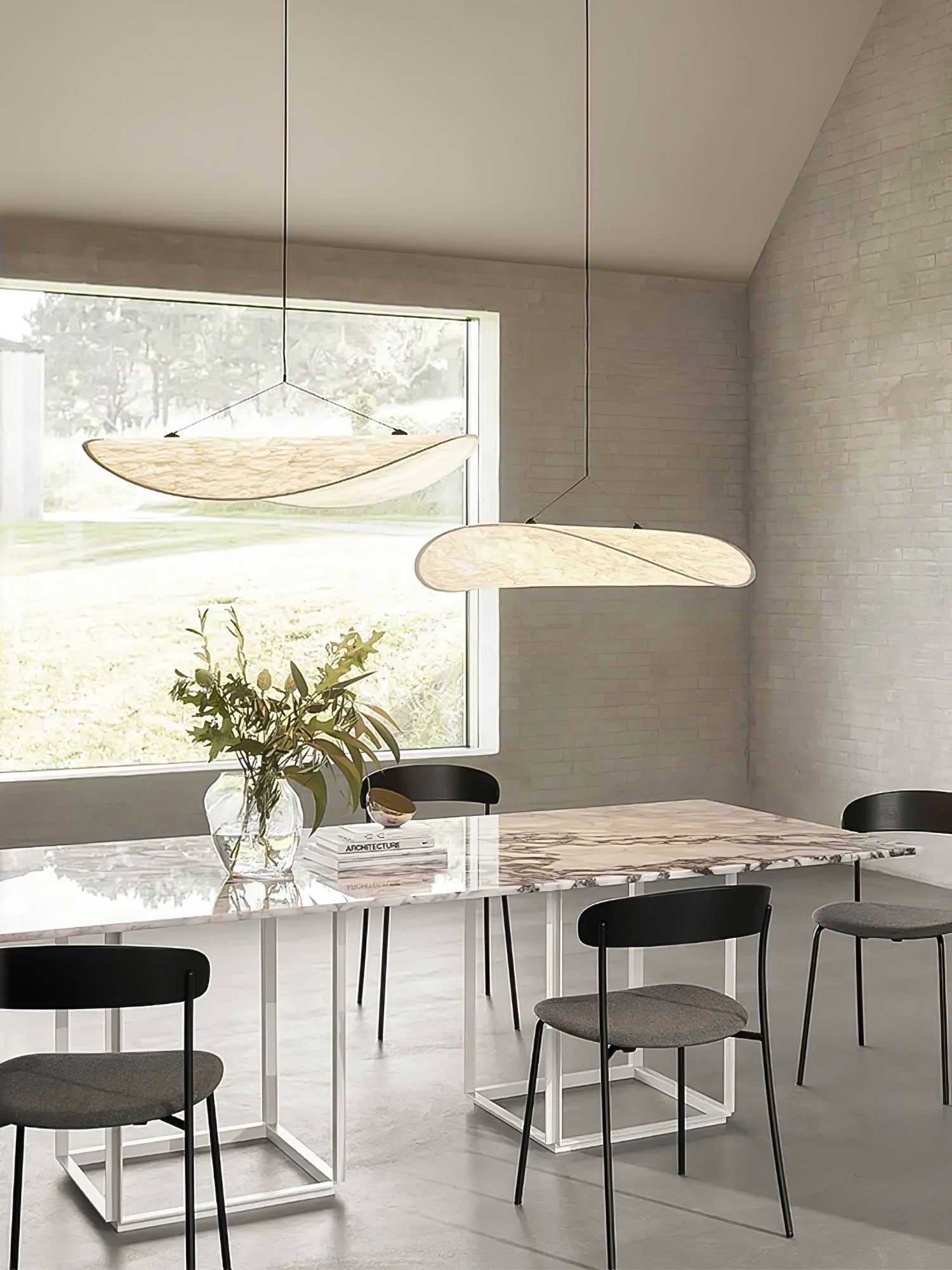 Tense Tyvek Pendant Lamp — Multi-Disc Arrangement