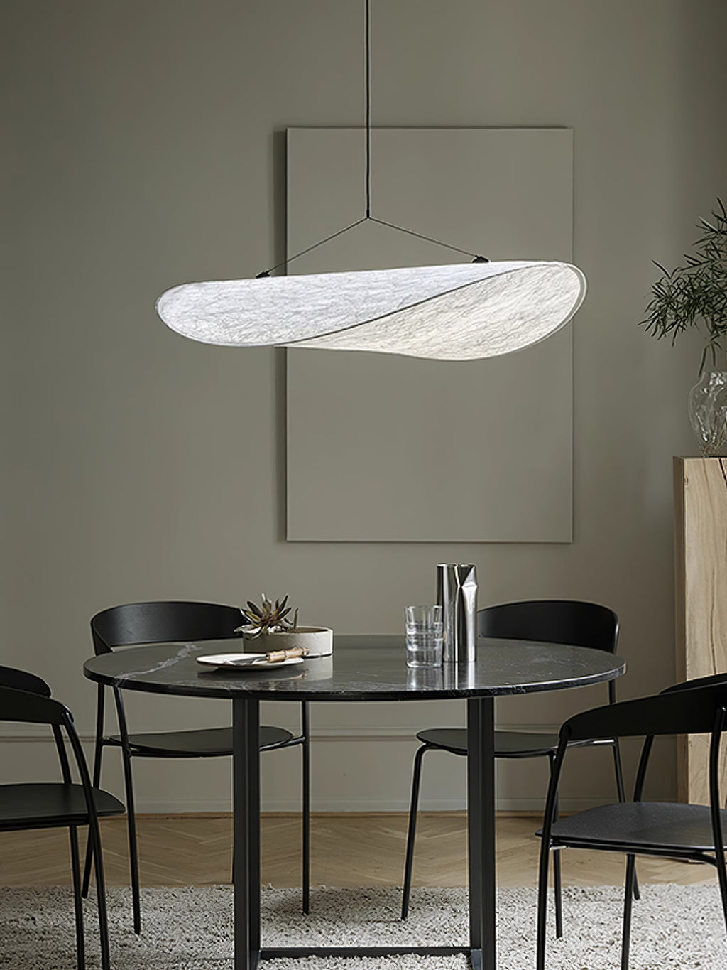 Tense Tyvek Pendant Lamp — Multi-Disc Arrangement