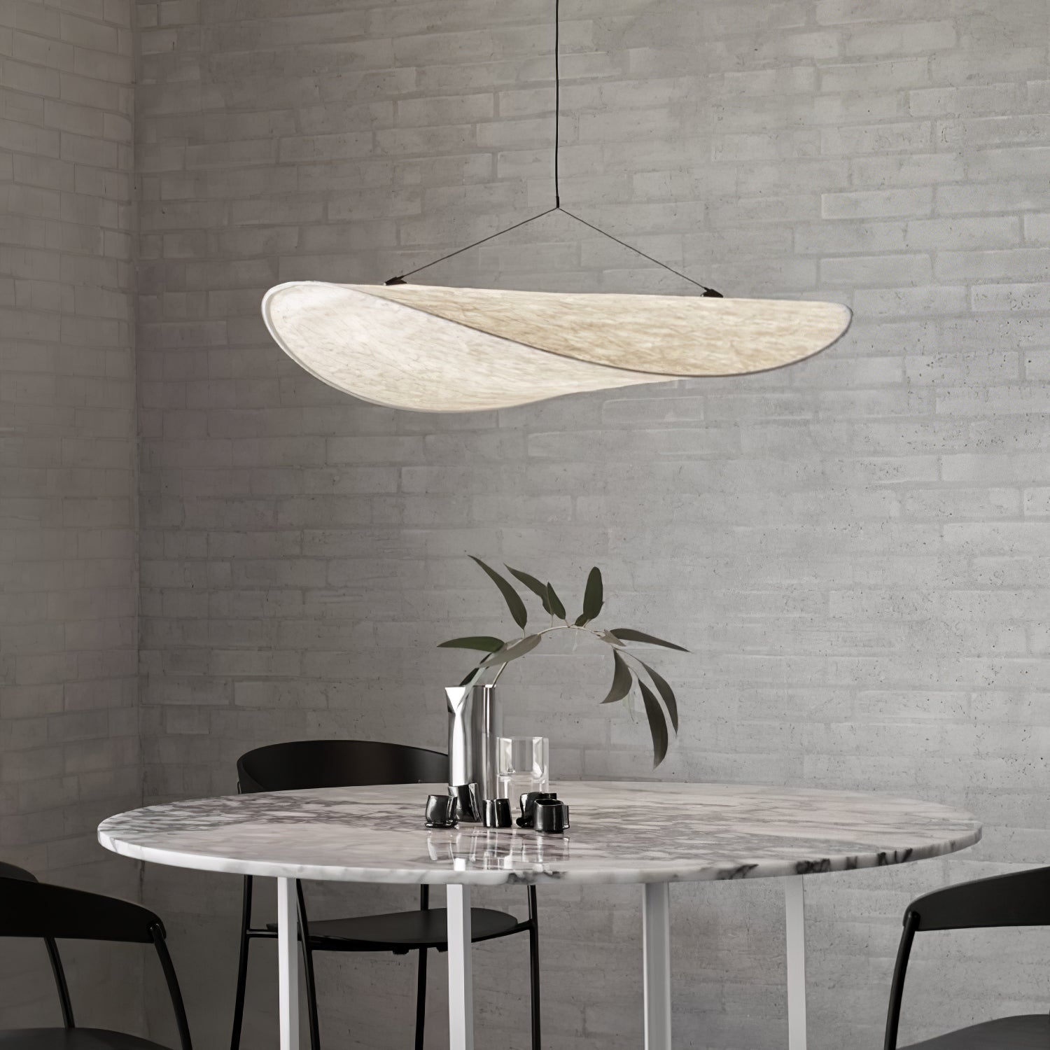 Tense Tyvek Pendant Lamp — Multi-Disc Arrangement