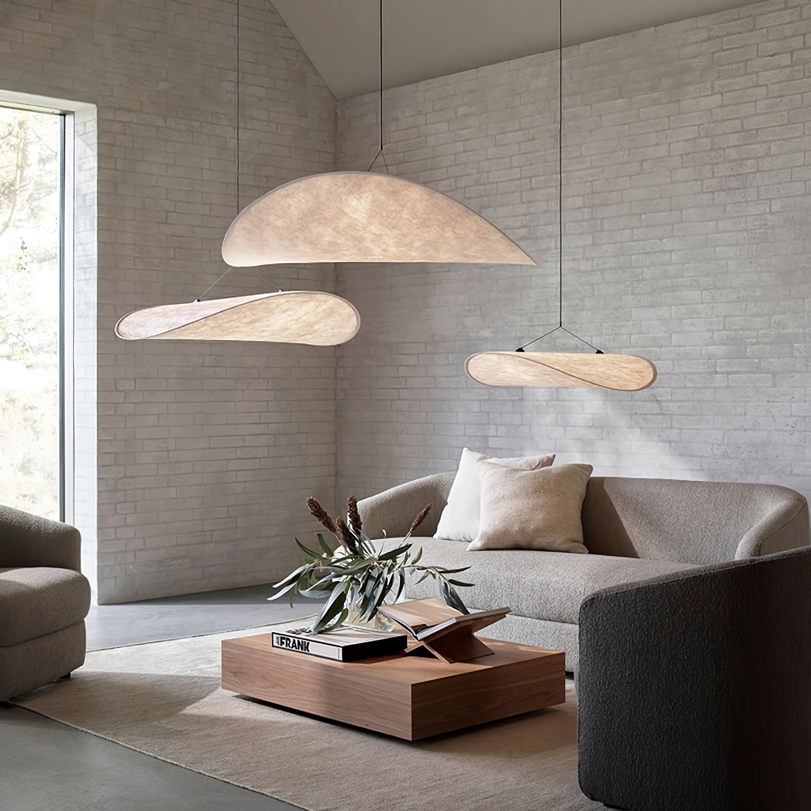 Tense Tyvek Pendant Lamp — Multi-Disc Arrangement