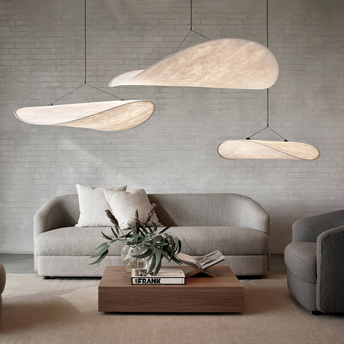 Tense Tyvek Pendant Lamp — Multi-Disc Arrangement