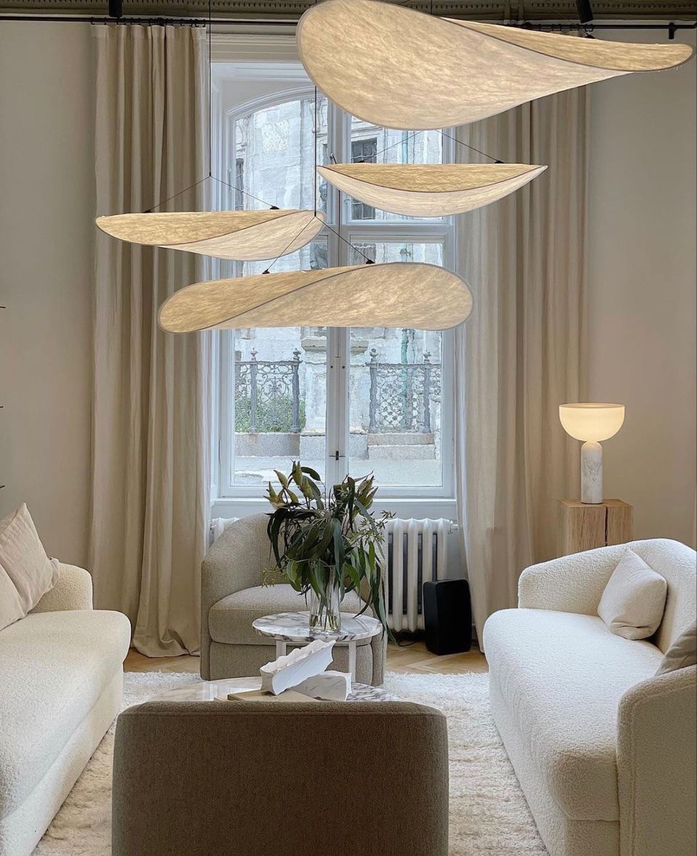 Tense Tyvek Pendant Lamp — Multi-Disc Arrangement