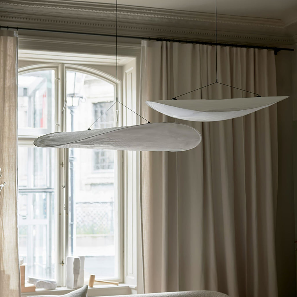 Tense Tyvek Pendant Lamp — Multi-Disc Arrangement
