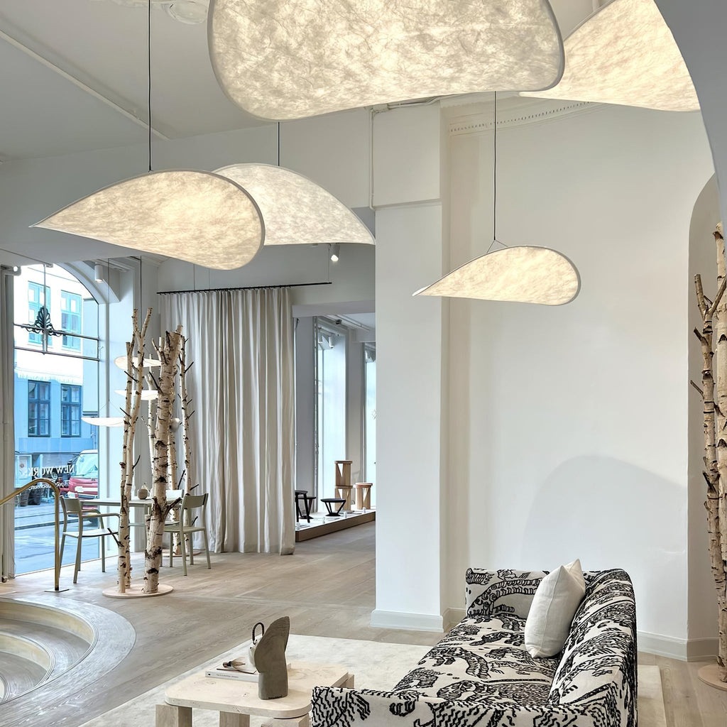 Tense Tyvek Pendant Lamp — Multi-Disc Arrangement