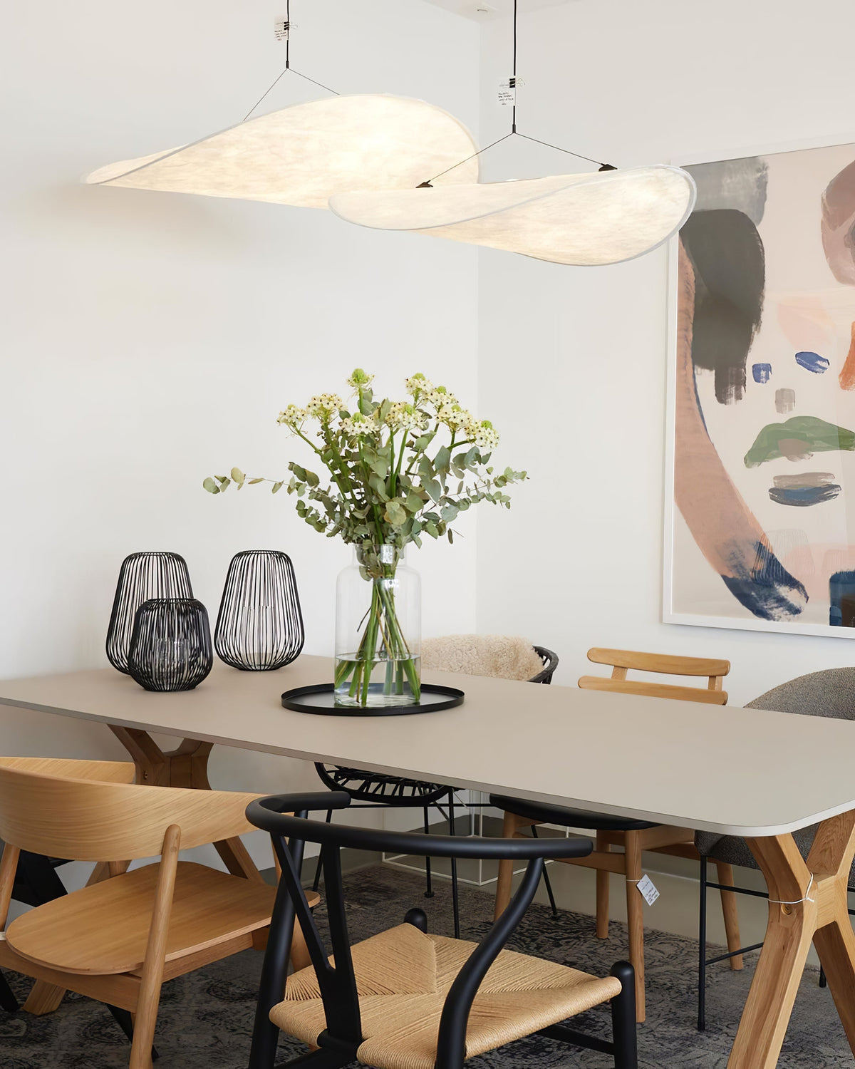 Tense Tyvek Pendant Lamp — Multi-Disc Arrangement