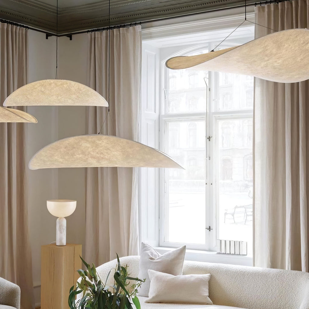 Tense Tyvek Pendant Lamp — Multi-Disc Arrangement