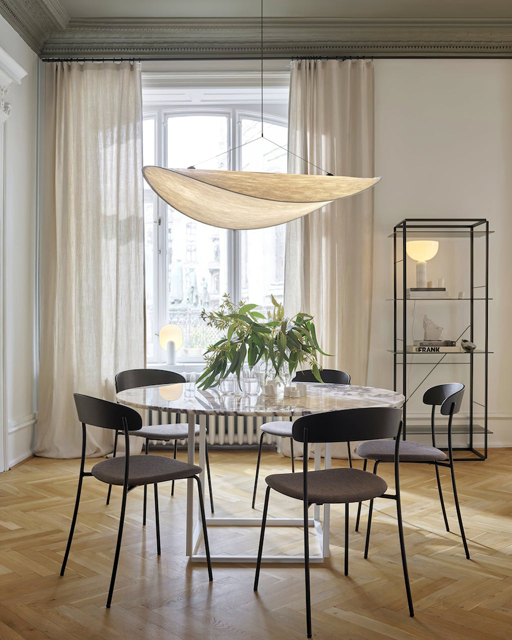 Tense Tyvek Pendant Lamp — Multi-Disc Arrangement
