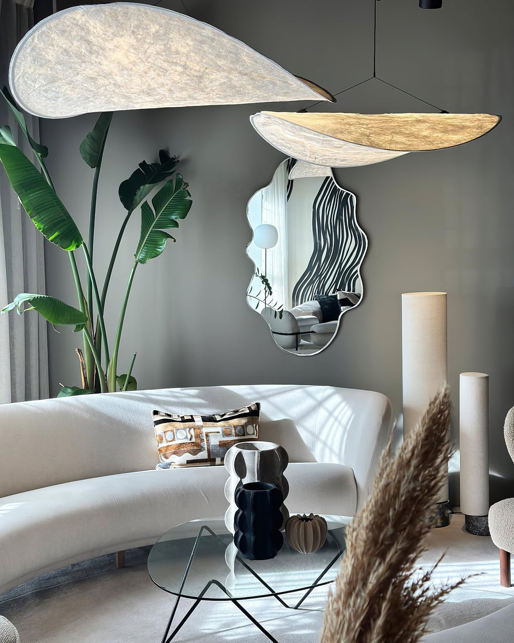Tense Tyvek Pendant Lamp — Multi-Disc Arrangement