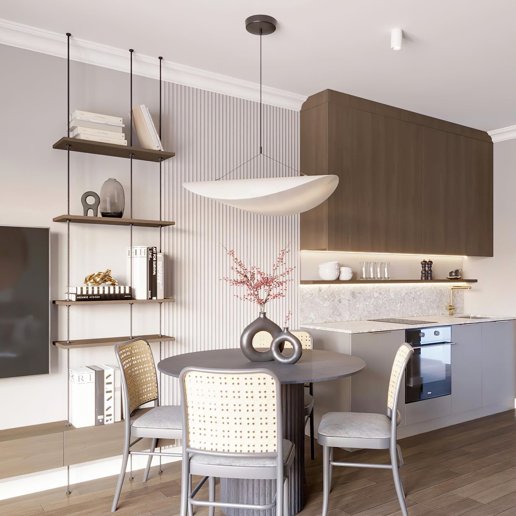 Tense Sculptural Pendant Light — Floating Silhouette & Multi Head Cluster Configuration