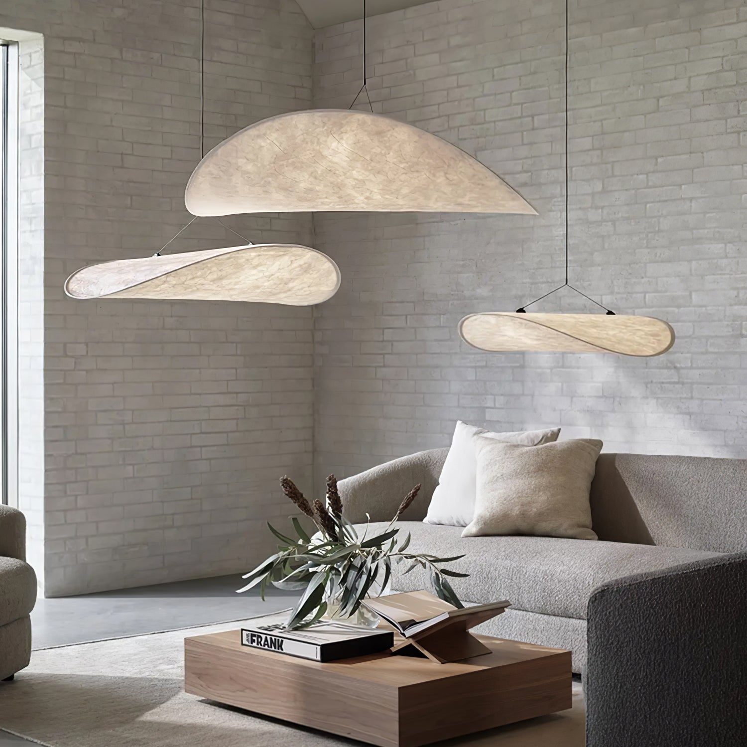 Tense Tyvek Pendant Lamp — Multi-Disc Arrangement