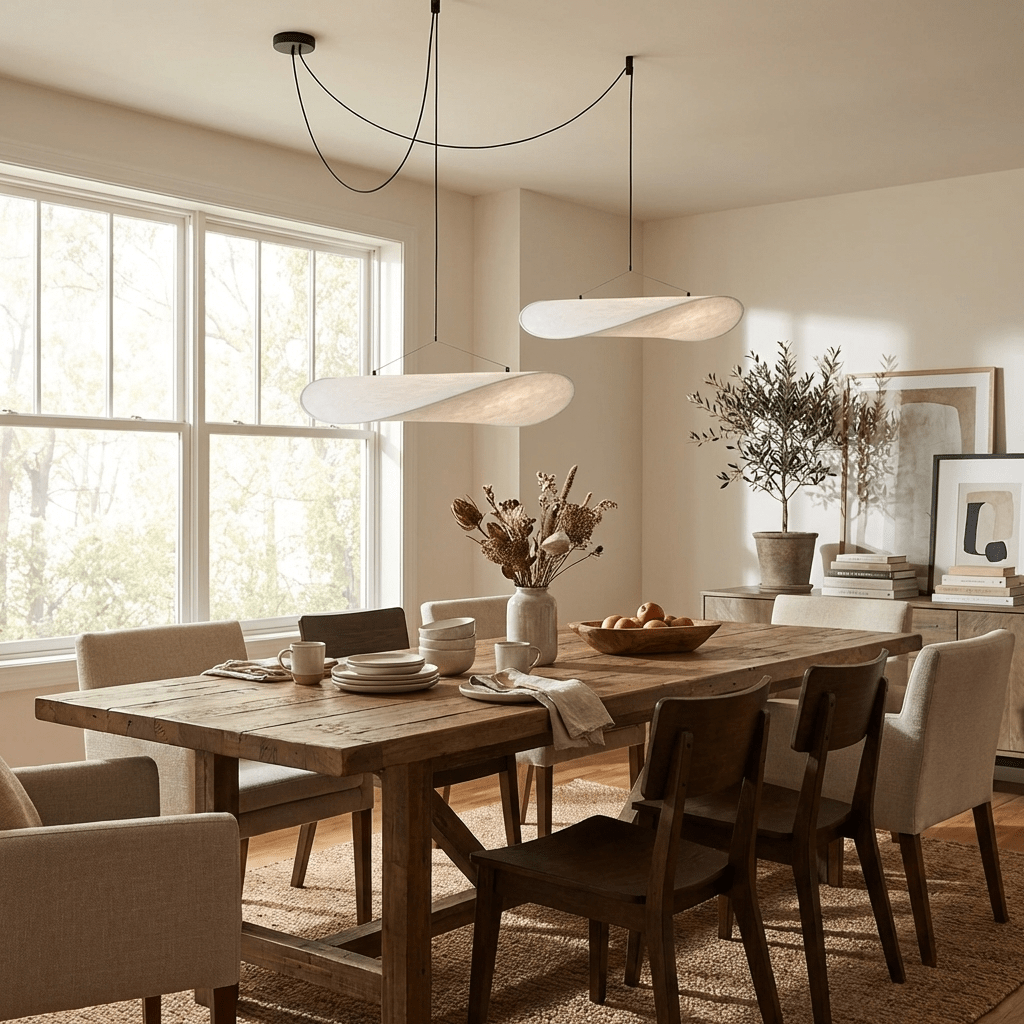 Tense Sculptural Pendant Light — Floating Silhouette & Multi Head Cluster Configuration