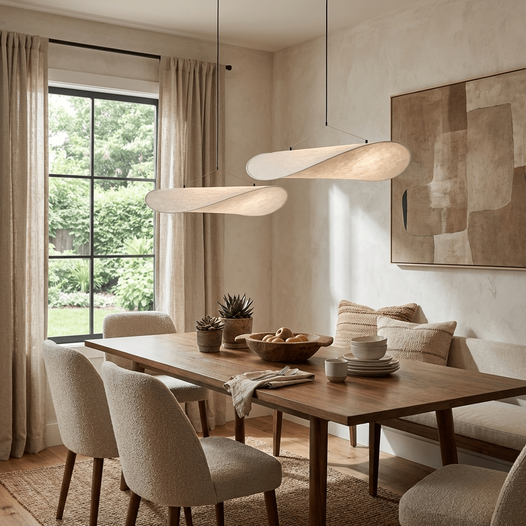 Tense Sculptural Pendant Light — Floating Silhouette & Multi Head Cluster Configuration