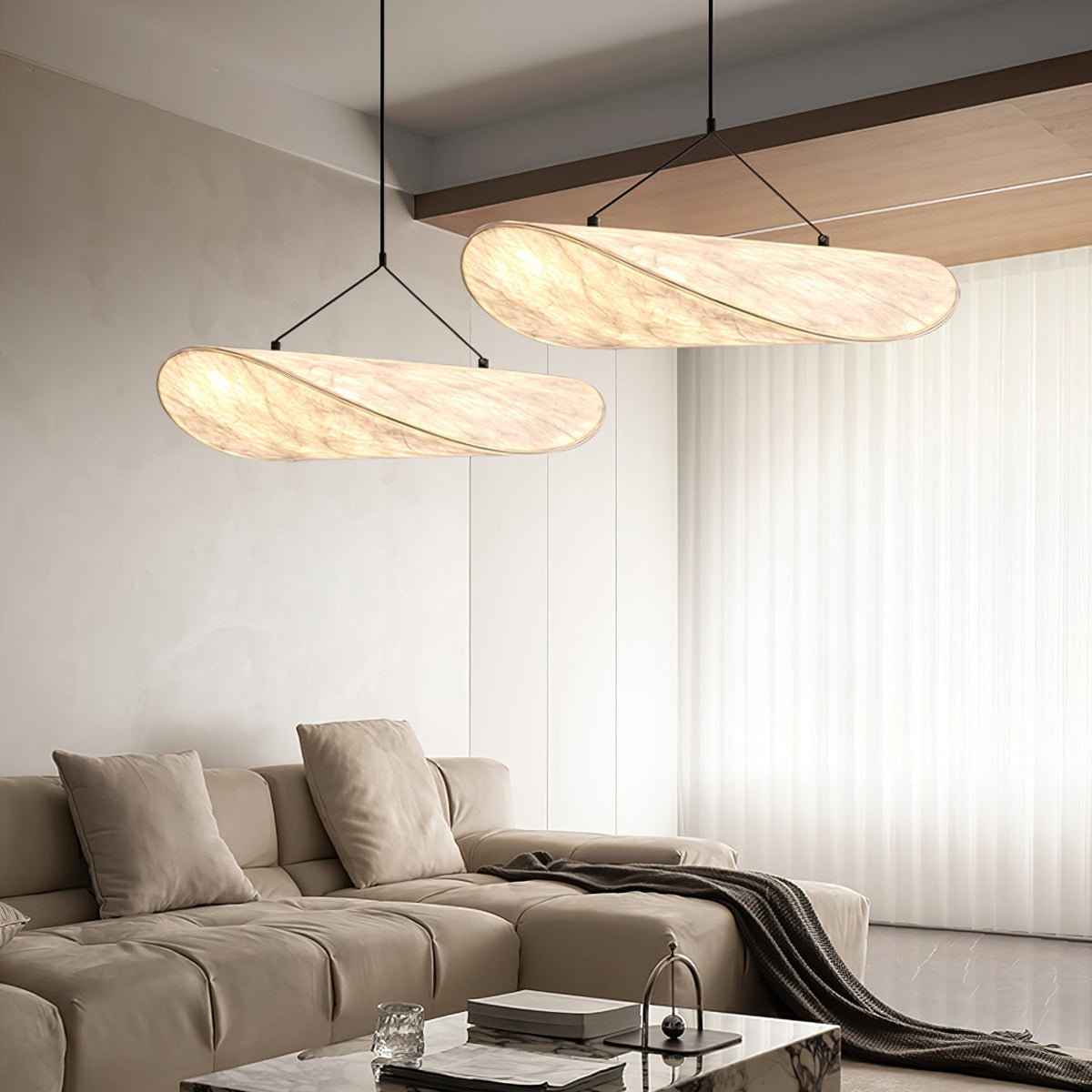 Tense Sculptural Pendant Light — Floating Silhouette & Multi Head Cluster Configuration