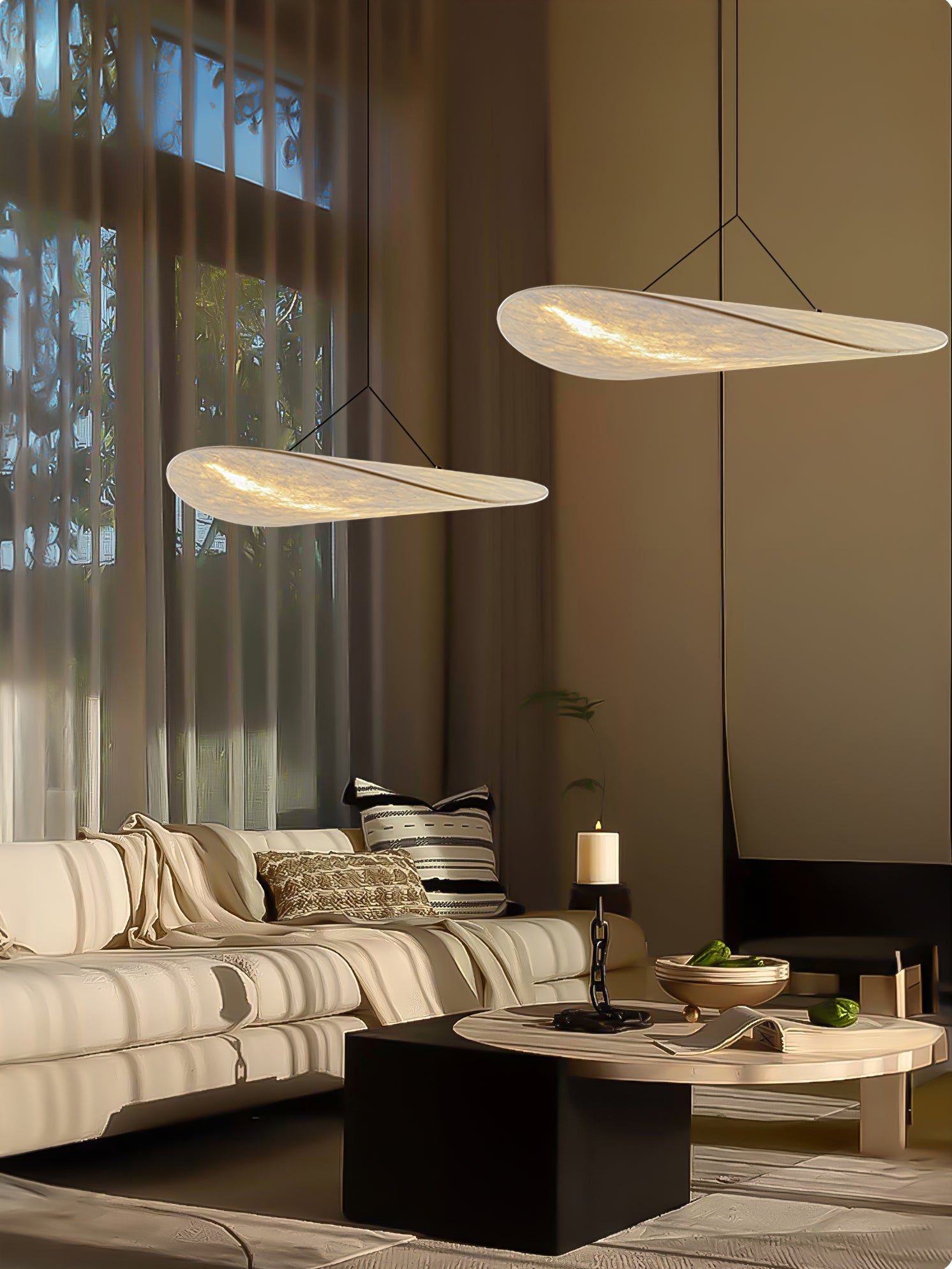 Tense Sculptural Pendant Light — Floating Silhouette & Multi Head Cluster Configuration