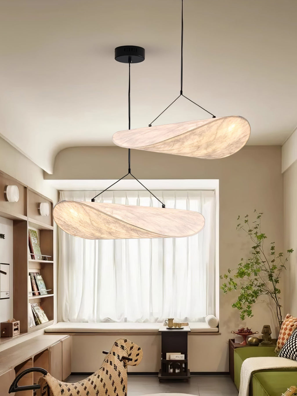Tense Sculptural Pendant Light — Floating Silhouette & Multi Head Cluster Configuration