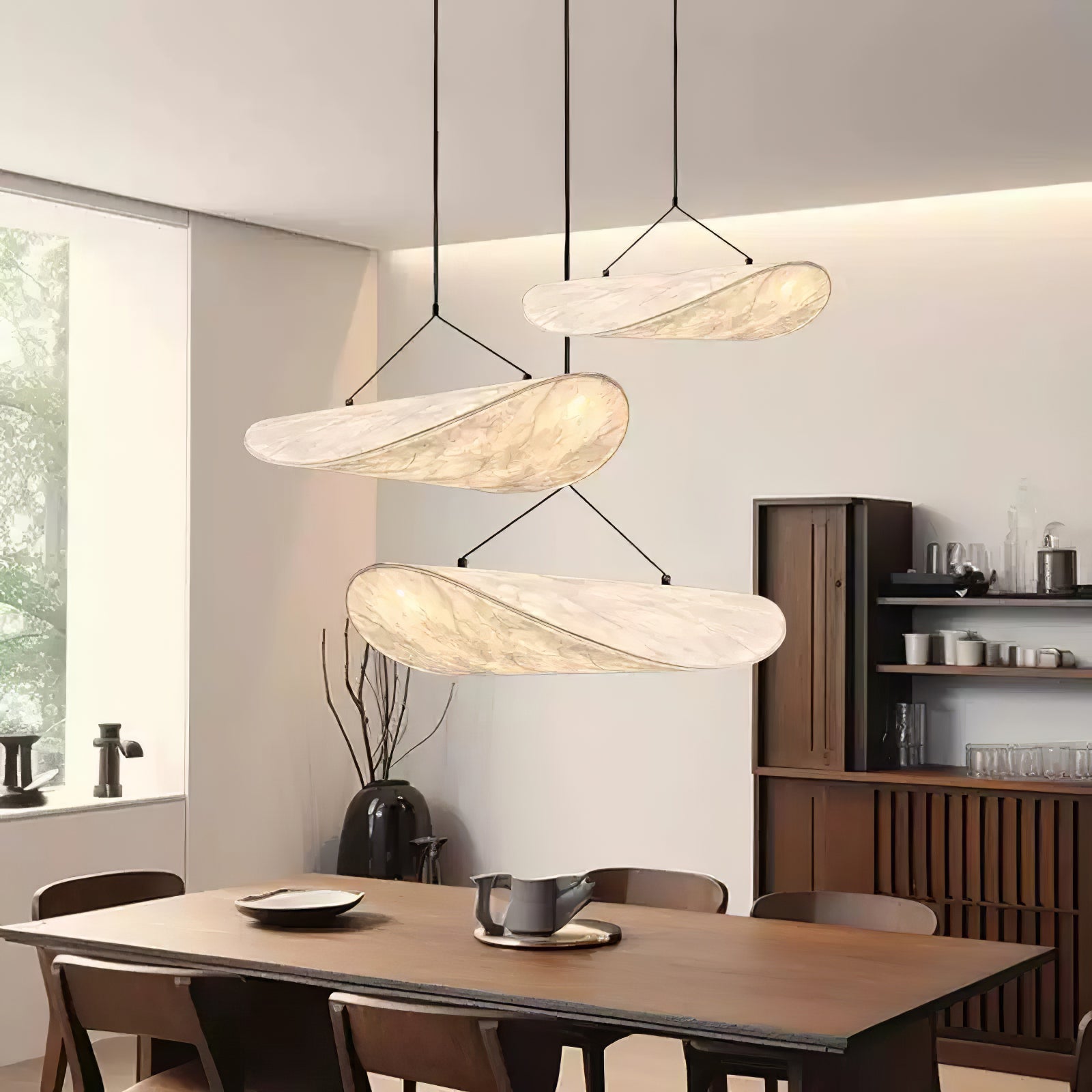 Tense Sculptural Pendant Light — Floating Silhouette & Multi Head Cluster Configuration