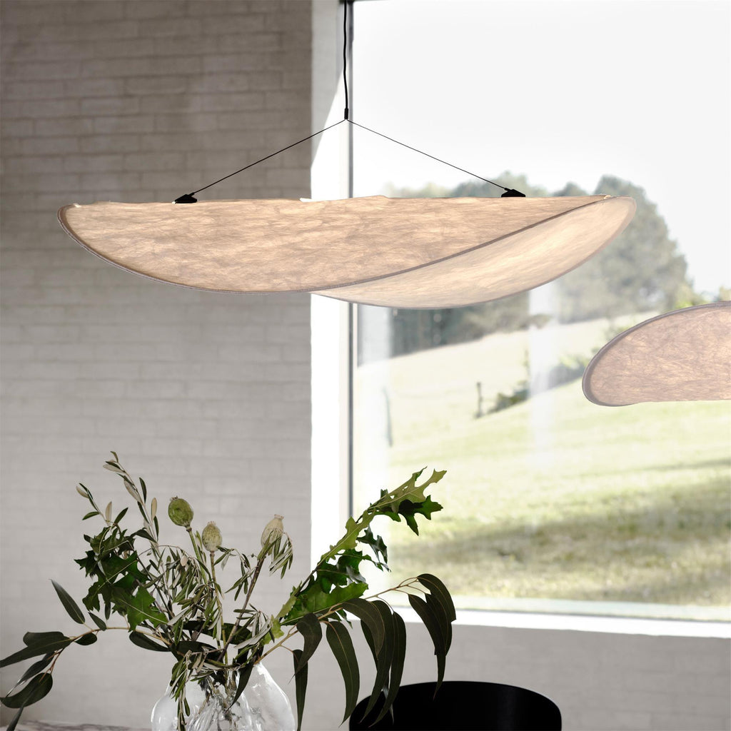 Tense Tyvek Pendant Lamp — Multi-Disc Arrangement