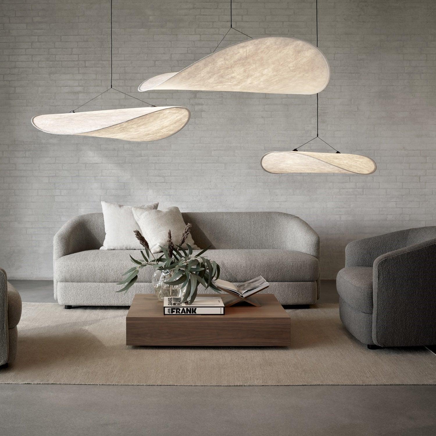 Tense Tyvek Pendant Lamp — Multi-Disc Arrangement