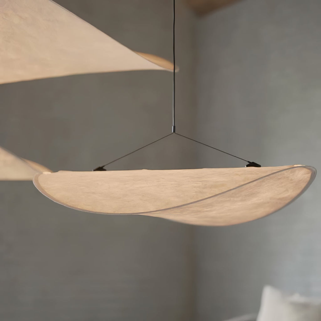 Tense Tyvek Pendant Lamp — Multi-Disc Arrangement