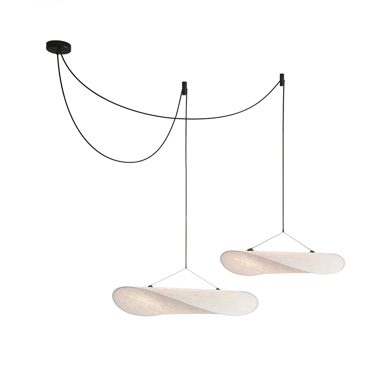 Tense Tyvek Pendant Lamp — Multi-Disc Arrangement