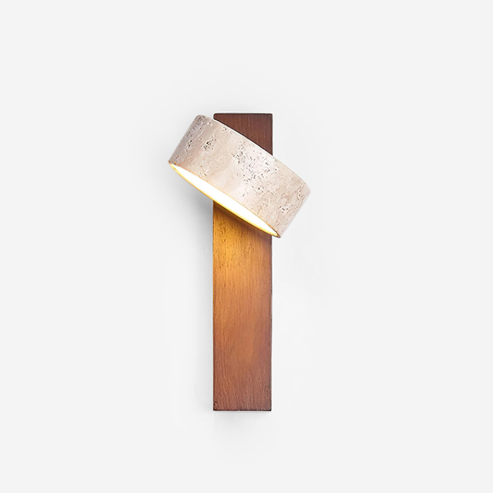 Jovan Wall Light Travertine Wood - Neutralighting
