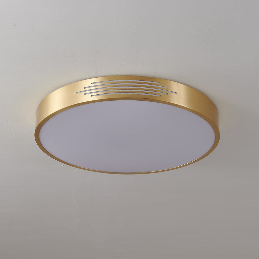 Plafoniera moderna Lustra — finiture geometriche in ottone