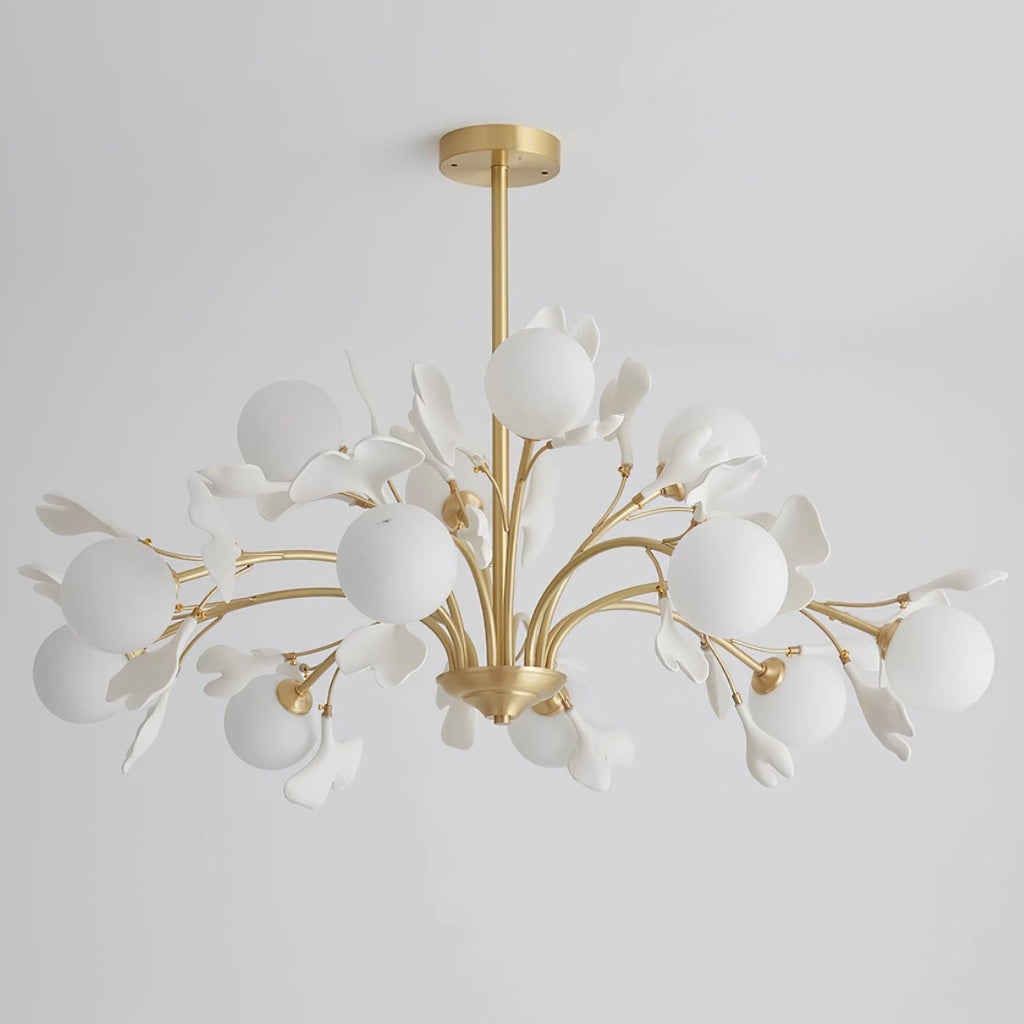 Thalassa Gingko Chandelier — Multi-Arm Design with Central Column