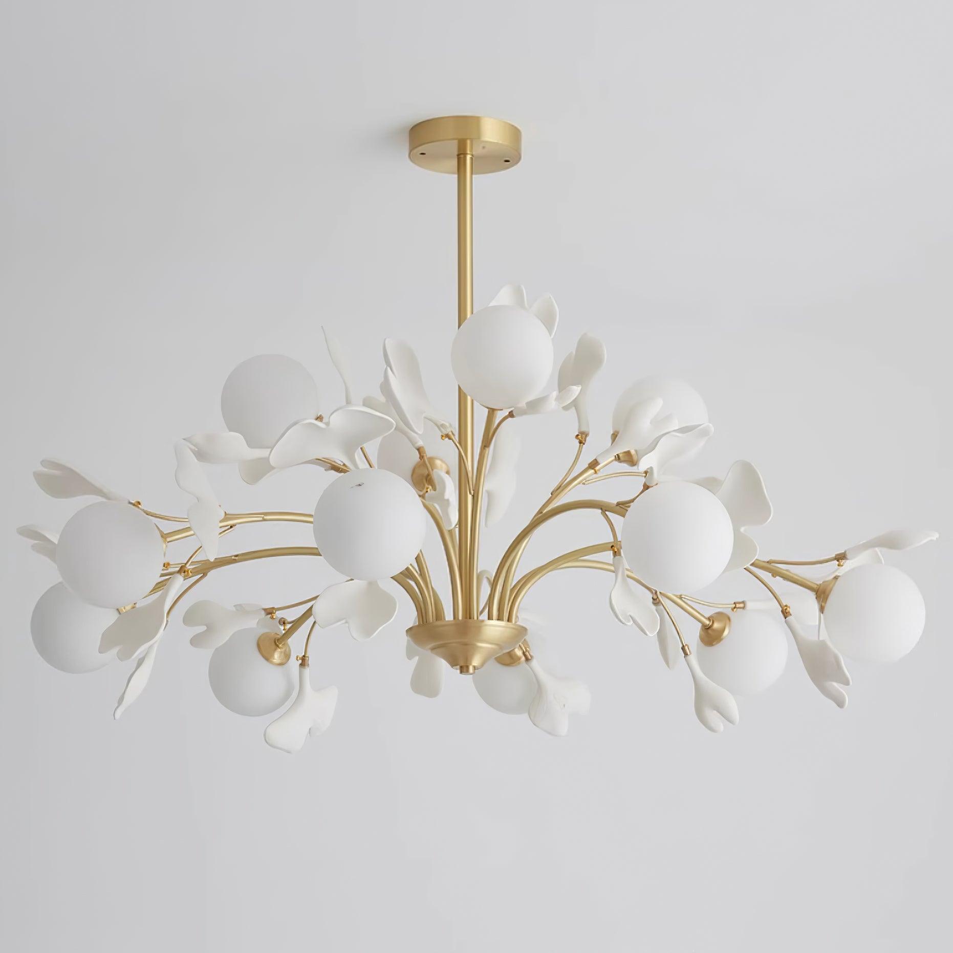 Thalassa Gingko Chandelier — Multi-Arm Design with Central Column