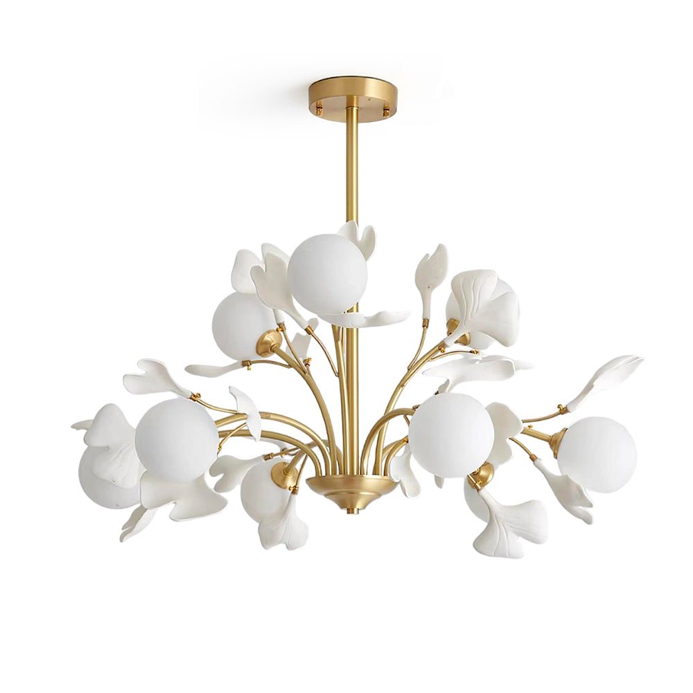 Thalassa Gingko Chandelier — Multi-Arm Design with Central Column