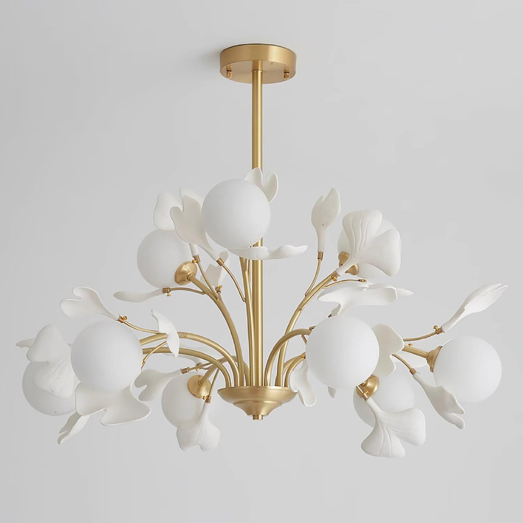Thalassa Gingko Chandelier — Multi-Arm Design with Central Column