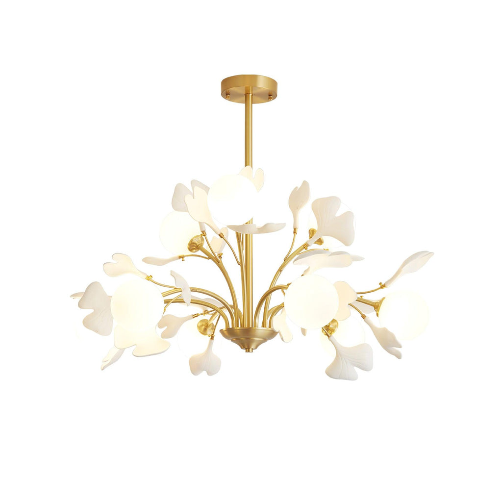 Thalassa Gingko Chandelier — Multi-Arm Design with Central Column