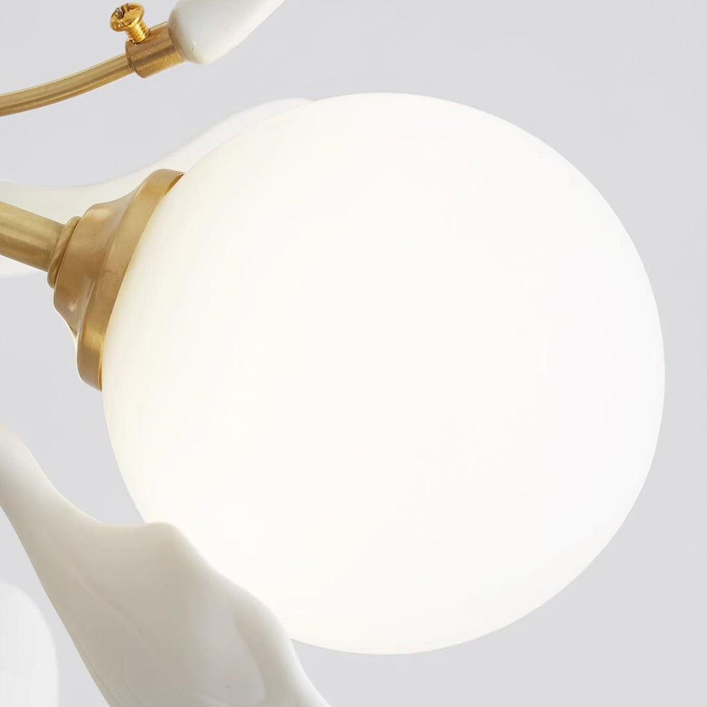 Thalassa Gingko Chandelier — Multi-Arm Design with Central Column