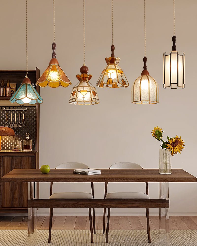 Tiffany Stained Glass Pendant Lamp — Vibrant Decorative Ceiling Light